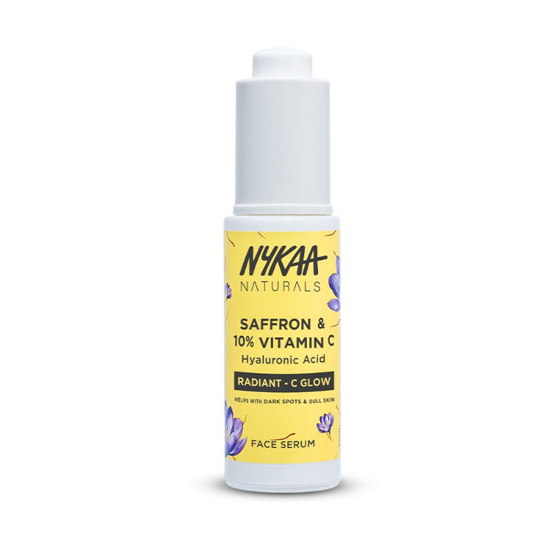 Nykaa Naturals 10% Vitamin C Radiant-C Glow Serum to Fade Dark Spots & Brighten Dull, Tired Skin