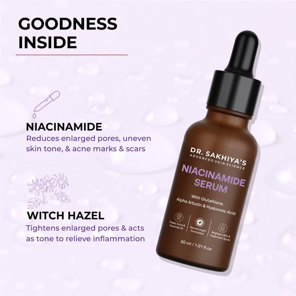 10% Niacinamide Face Serum Reduces Blemishes, Acne Marks & Pore Appearance