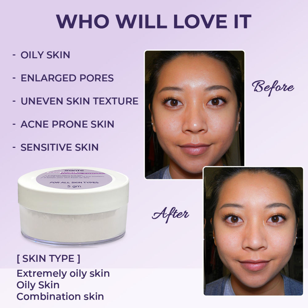 No Sebum Mattifying Loose Powder, Compact For Oily Skin, Oil Control & Makeup Setting