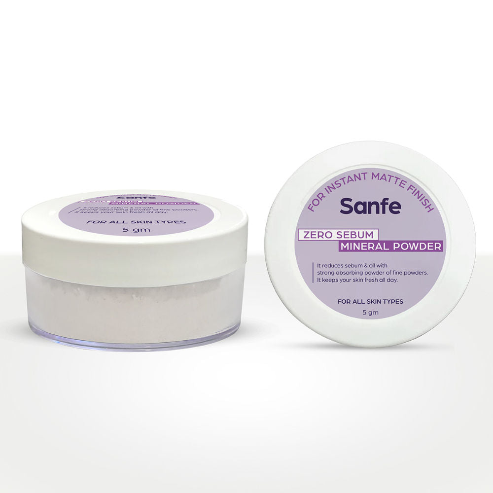 No Sebum Mattifying Loose Powder, Compact For Oily Skin, Oil Control & Makeup Setting