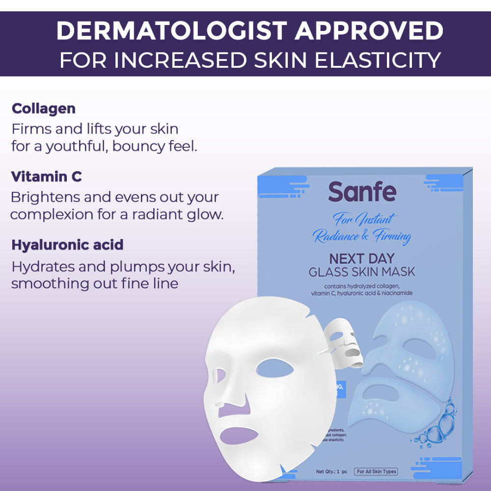 Next Day Korean Glass Skin Overnight Mask For Instant Radiance, Firming & Deep Hydration