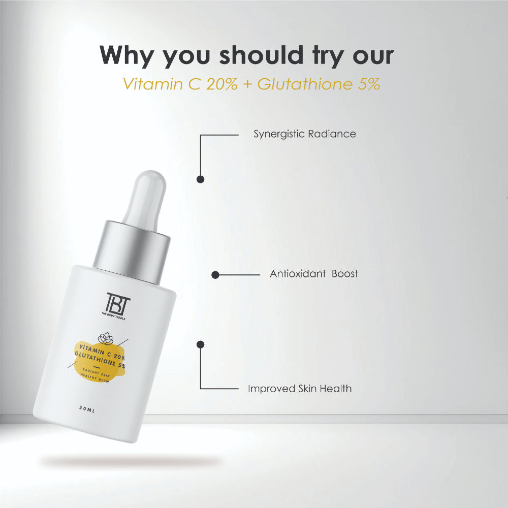 Vitamin C 20% + L-Glutathione 5% & Glycolic Acid 10% (30Ml Each - Pack Of 1)