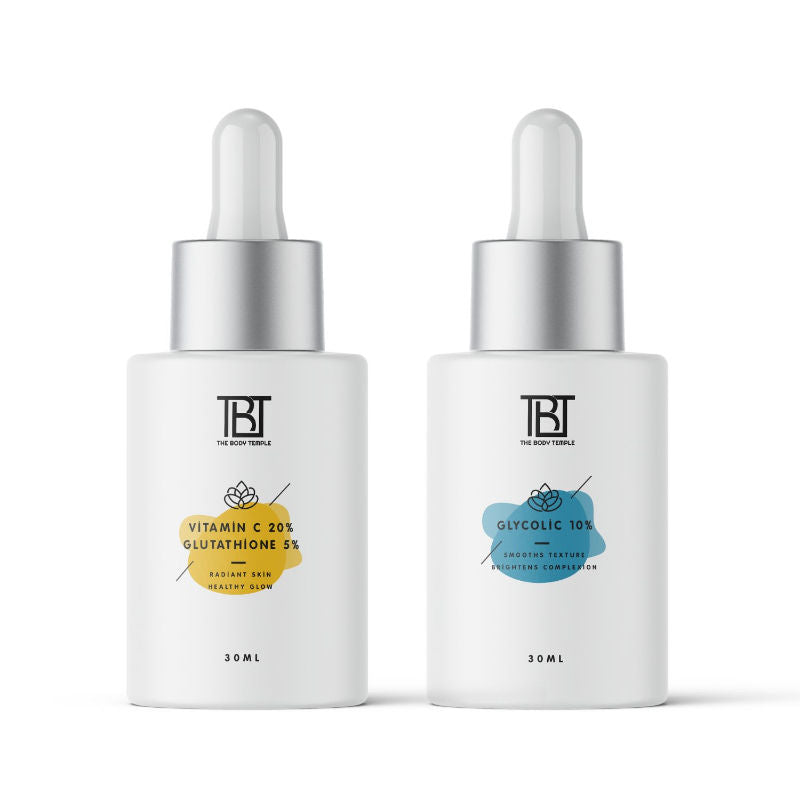 Vitamin C 20% + L-Glutathione 5% & Glycolic Acid 10% (30Ml Each - Pack Of 1)