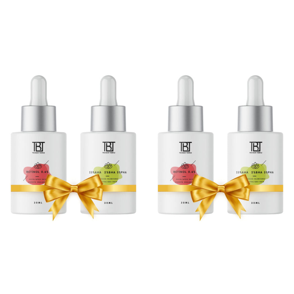 Retinol 0.6% & AHA 25% + BHA 2% + PHA 5% (30Ml Each - Pack Of 1) - 120ml