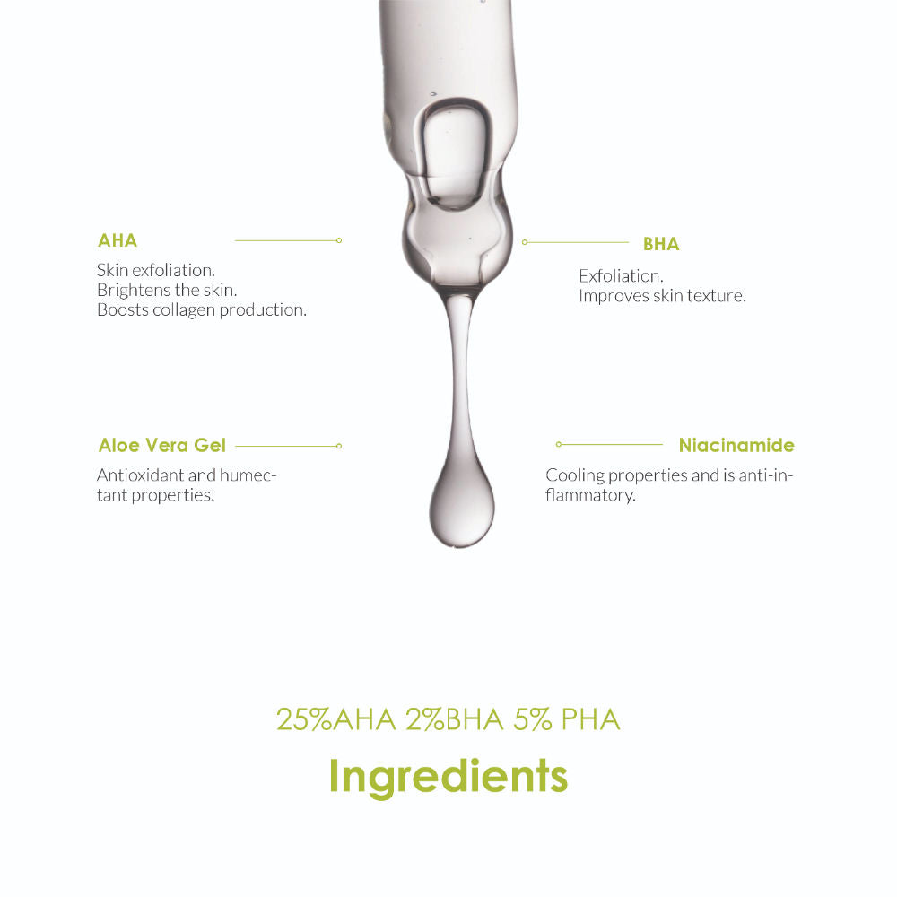 AHA 25% + BHA 2% + PHA 5% & Lactic Acid 10% (30Ml Each - Pack Of 1)