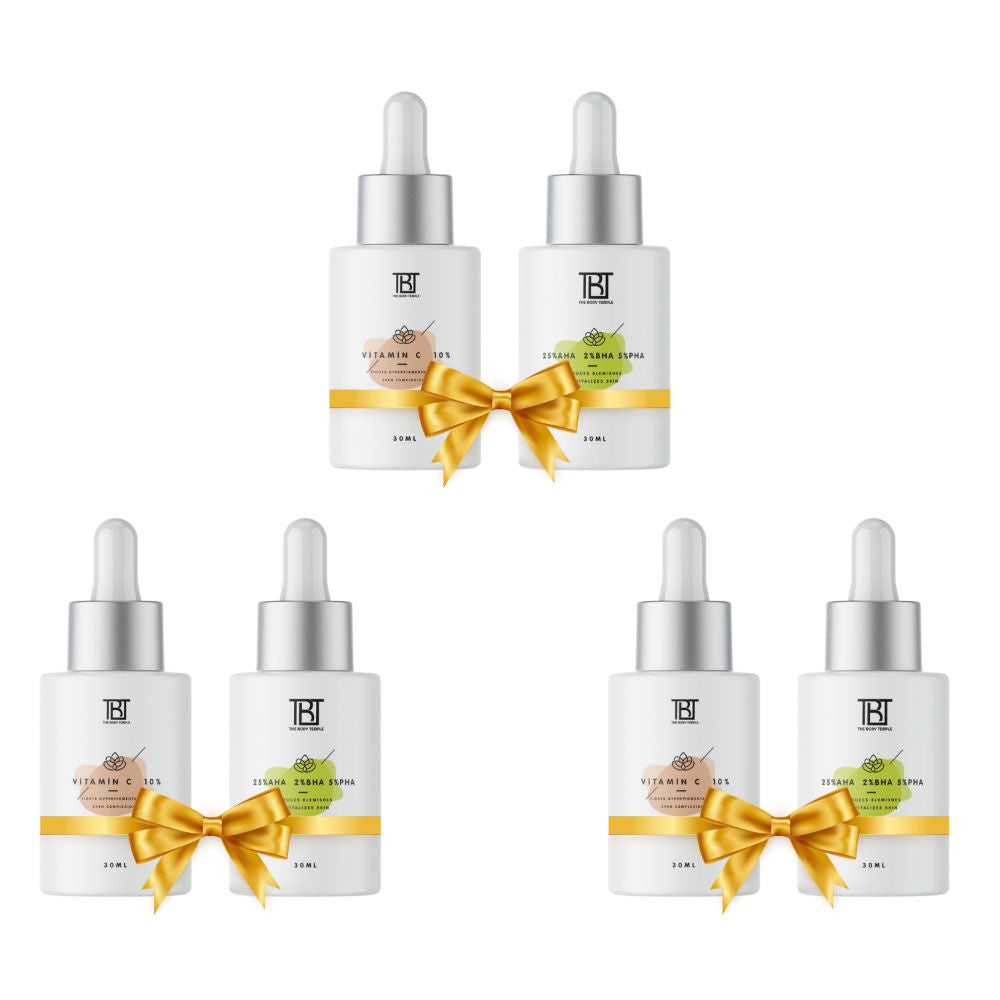 Vitamin C 10% & AHA 25% + BHA 2% + PHA 5% (30Ml Each - Pack Of 1) - 180ml
