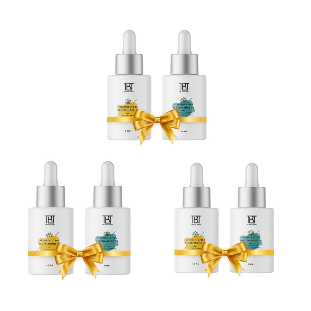 Vitamin C 20% +L-Glutathione 5% & Vitamin C 10%+Niacinamide 5%(30Ml Each Pack Of 1) - 180ml