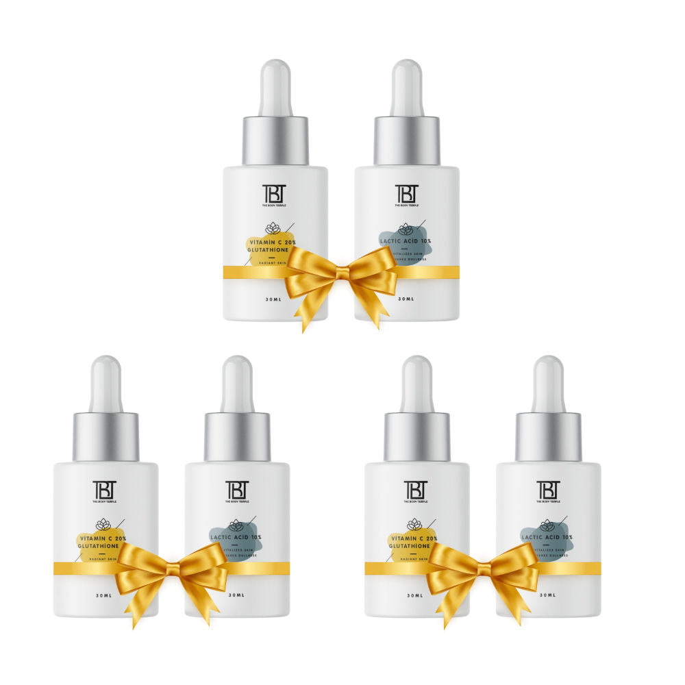 Vitamin C 20% + L-Glutathione 5% & Lactic Acid 10% (30Ml Each - Pack Of 1) - 180ml