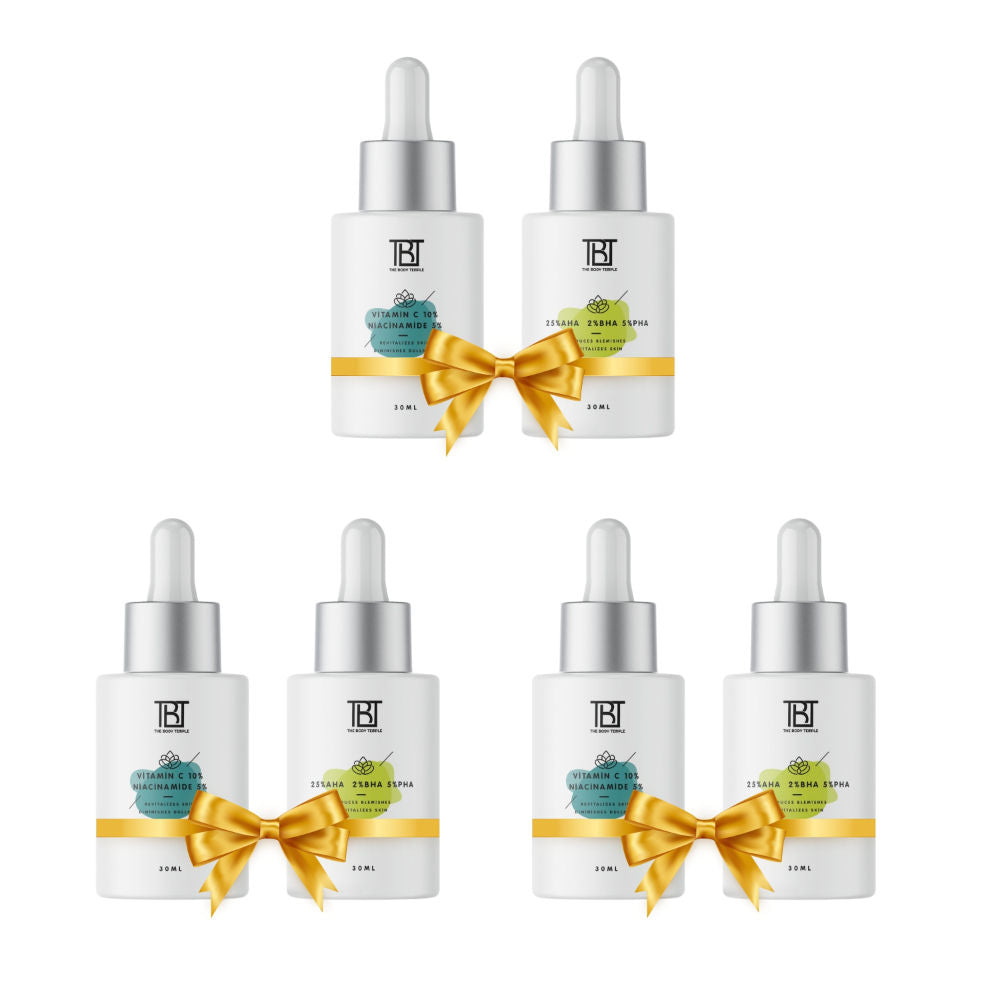 Vitamin C 10% & Niacinamide 5% + AHA 25% + BHA 2% + PHA 5% (30Ml Each - Pack Of 1)