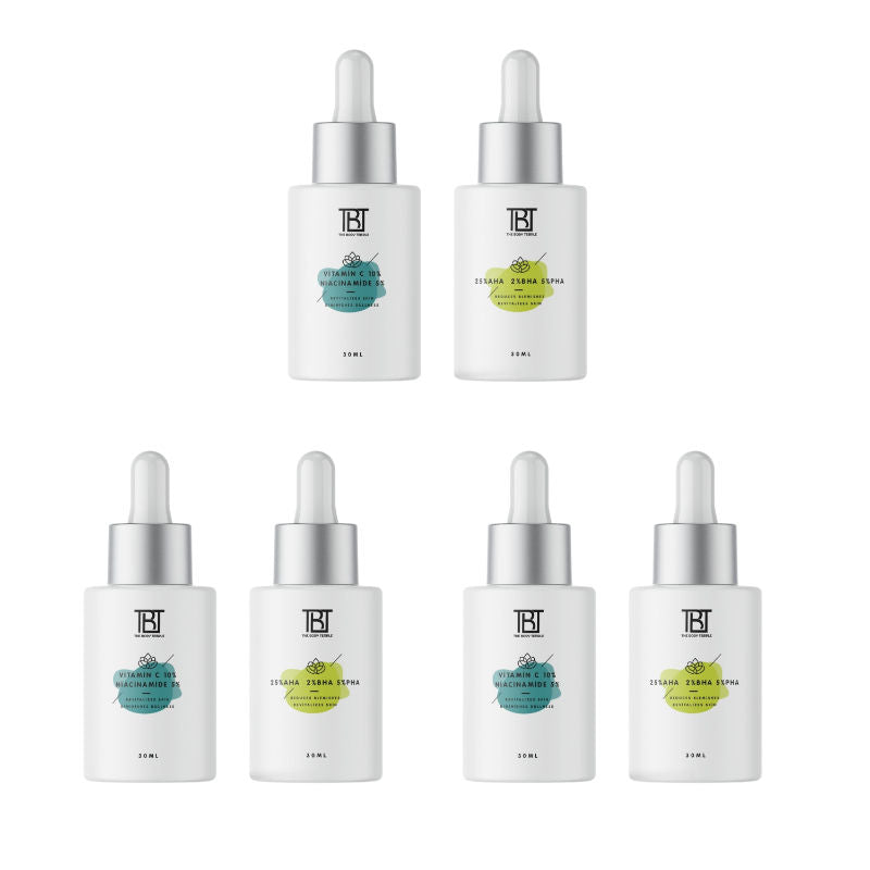 Vitamin C 10% & Niacinamide 5% + AHA 25% + BHA 2% + PHA 5% (30Ml Each - Pack Of 1)