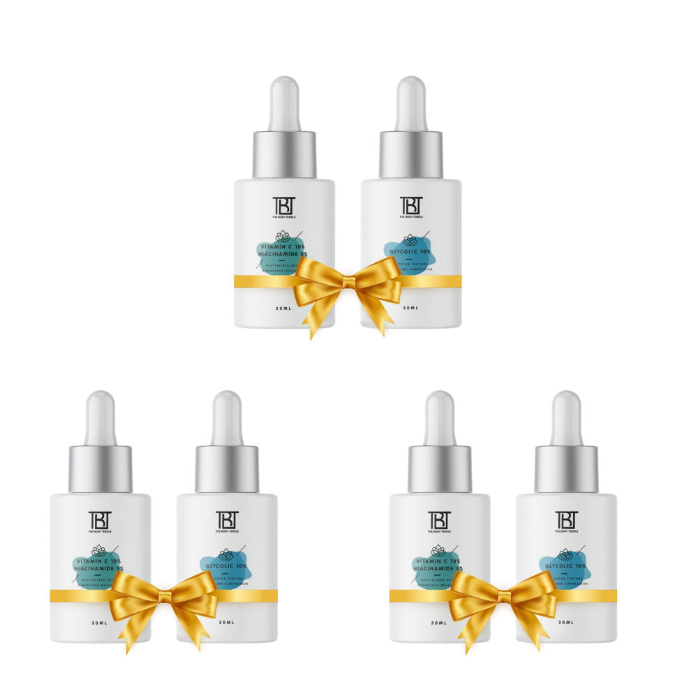 Vitamin C 10% & Niacinamide 5% + Glycolic Acid 10% (30Ml Each - Pack Of 1) - 180ml