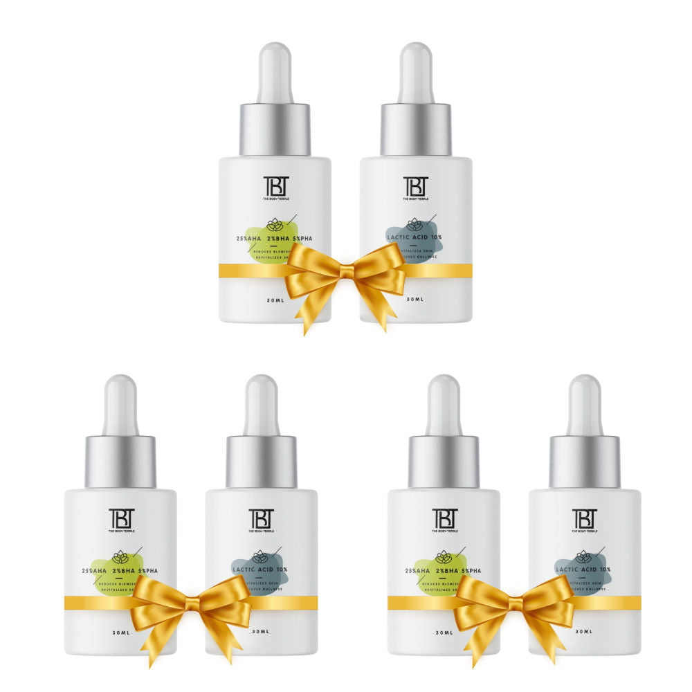 AHA 25% + BHA 2% + PHA 5% & Lactic Acid 10% (30Ml Each - Pack Of 1) - 180ml