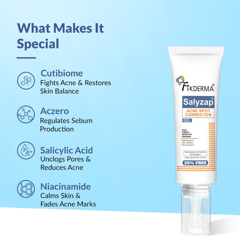 Salyzap 2% Salicylic Acid Acne Spot Corrector Gel with 2% Niacinamide Pimple Remover