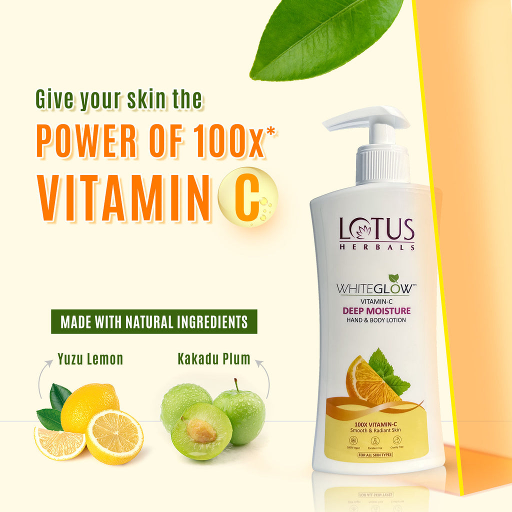 Whiteglow Vitamin C Deep Moisture Hand & Body Lotion Moisturises And Brightens