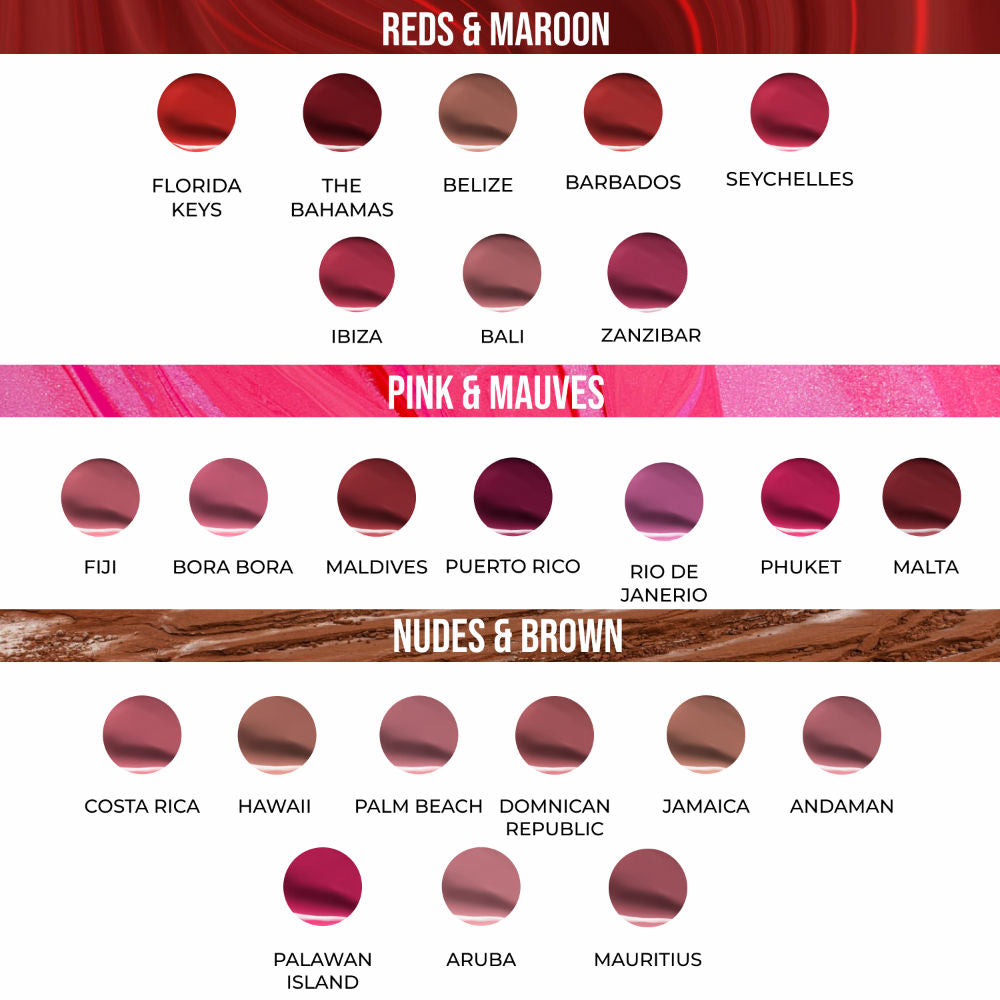 No Smudge Lip Color, 12hr Long Wear Creamy Velvet Finish, Transfer Proof Formula