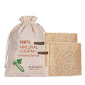 Natural Sun Dried Bath Loofah Square in a Gift Bag Body Scrubber Women & Men