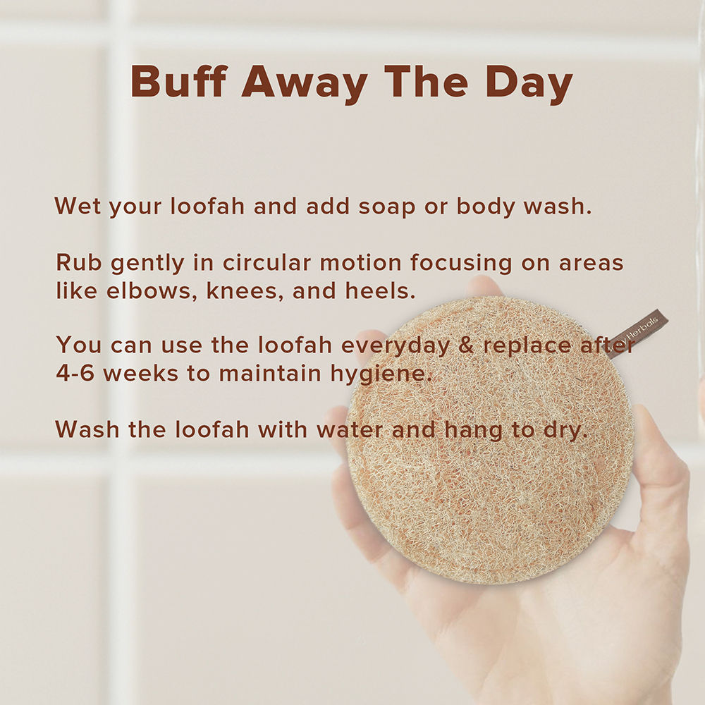 Natural Sun Dried Bath Loofah Round in a Gift Bag Body Scrubber Women & Men