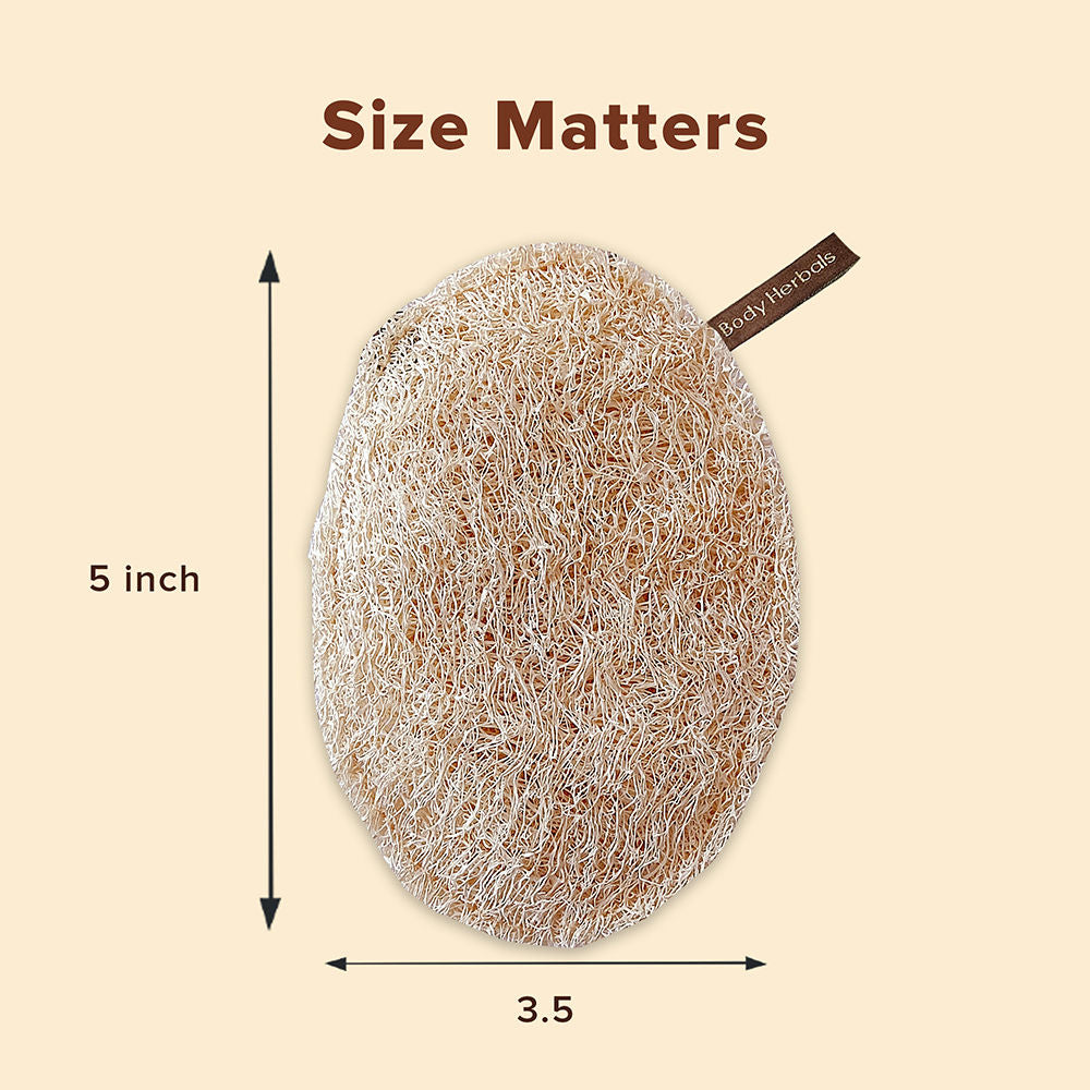 Natural Sun Dried Bath Loofah Rectangular, Oval, & Heart in a Gift Bag Women & Men