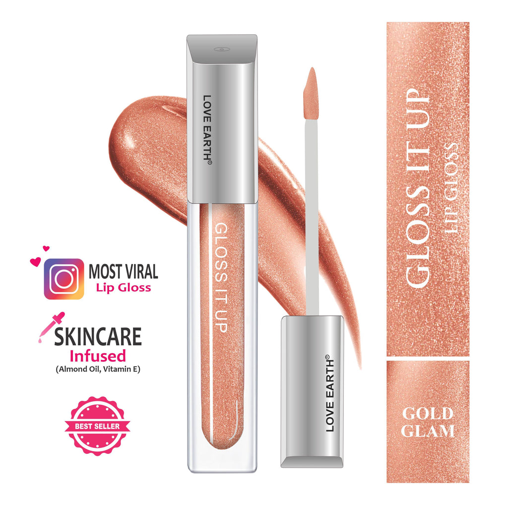 Lip Gloss High Shine And Glossy Finish - Gold Glam