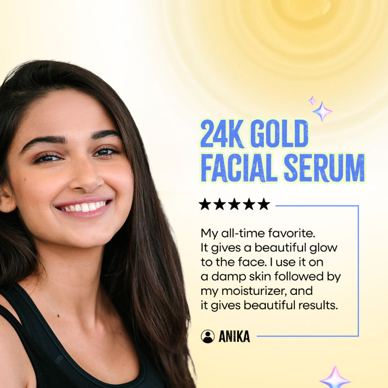Nykaa Naturals Skin Potion 24K Gold Collagen Boosting Face Oil Serum with Squalene