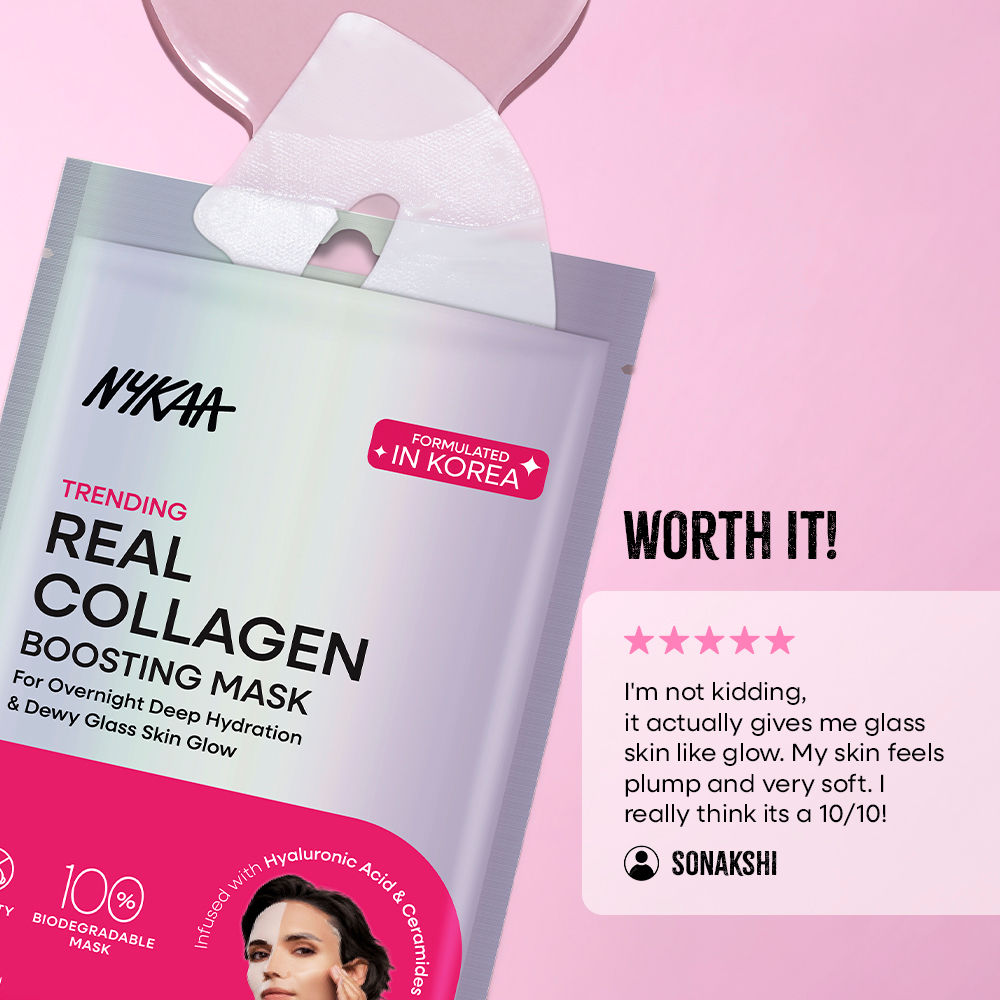 Real Collagen Mask – Hydrates, Brightens And Gives Dewy Skin Overnight - Formulated In Korea