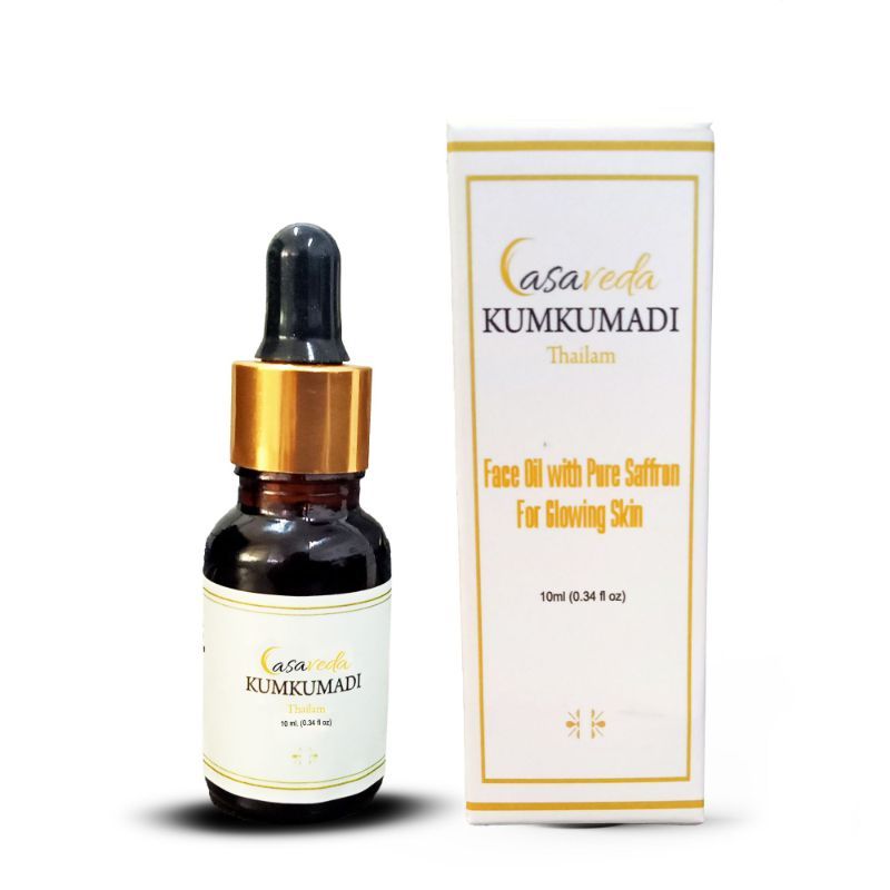 Kumkumadi Thailam Face Oil With Pure Saffron For Glowing Skin - 10ml