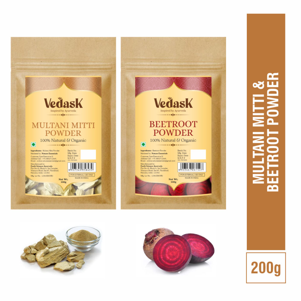Organic Multani Mitti And Beetroot Powder