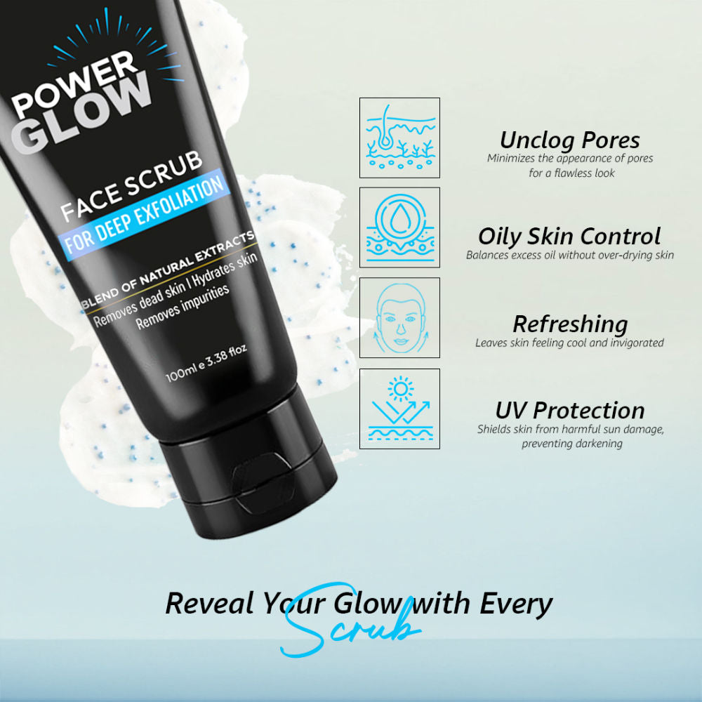 Power Glow Face Scrub For Men