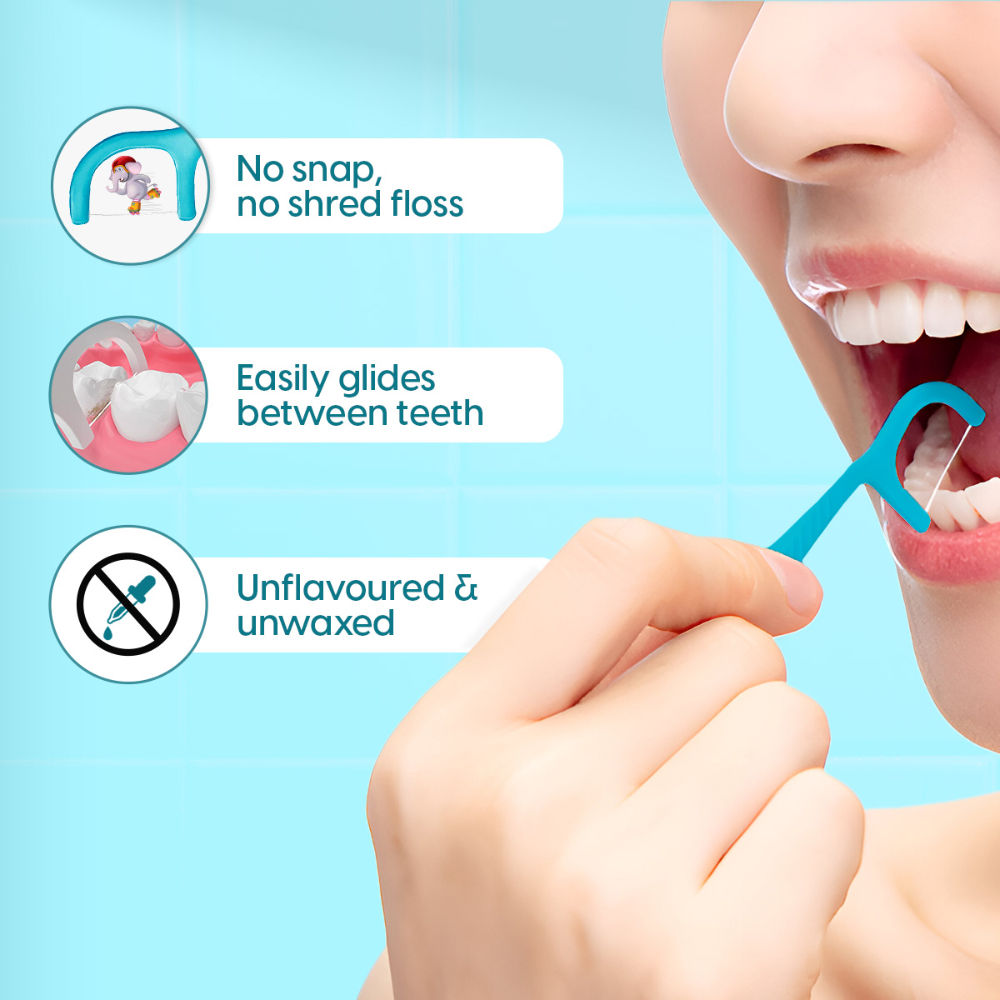Dental Floss Picks Flosser Sticks With Toothpick For Deep Clean, Fresh Breath & Oral Care
