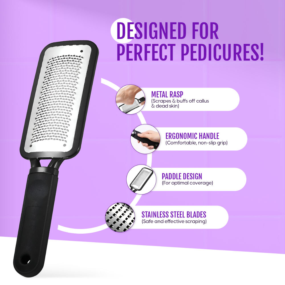 Foot Filer Metal Scrubber Scraper Pedicure Rasp Dead Skin & Callus Remover Tool For Heels