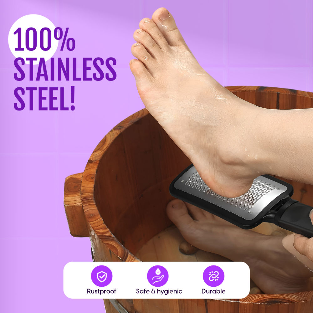 Foot Filer Metal Scrubber Scraper Pedicure Rasp Dead Skin & Callus Remover Tool For Heels