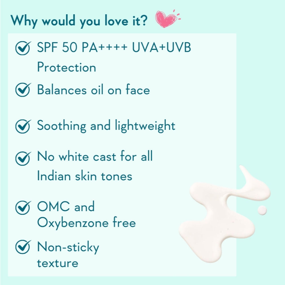Niacinamide Oil Balance Fluid Face Sunscreen for Oily Skin with SPF50 PA++++ In-Vivo Tested