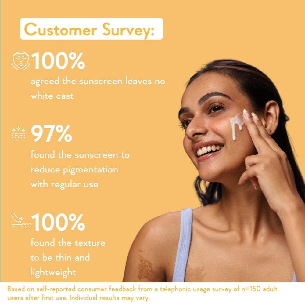 Vitamin C Pure Glow Brightening Face Sunscreen for Dry Skin with SPF50 PA++++In-Vivo Tested