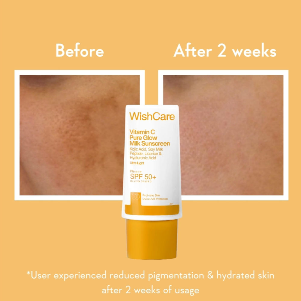 Vitamin C Pure Glow Brightening Face Sunscreen for Dry Skin with SPF50 PA++++In-Vivo Tested