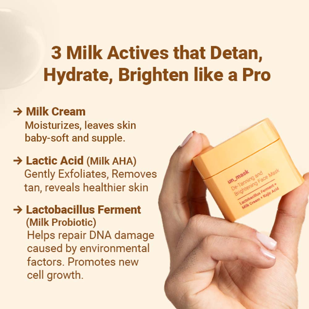 Neude Instant Detanning + Hydrating + Brightening Face Mask - Dry Skin Friendly