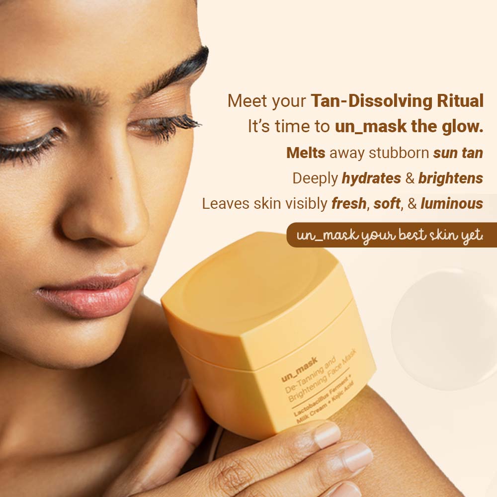 Neude Instant Detanning + Hydrating + Brightening Face Mask - Dry Skin Friendly