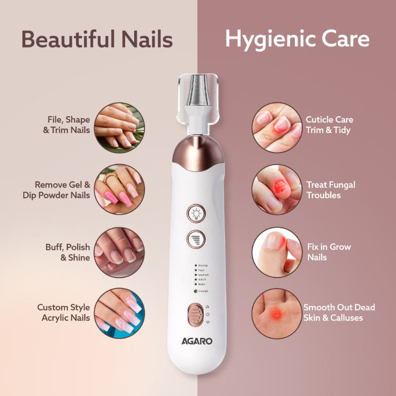 Prima Nail Drill & Polisher – Professional Manicure & Pedicure Tool, 2-in-1