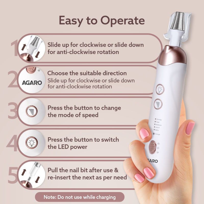 Prima Nail Drill & Polisher – Professional Manicure & Pedicure Tool, 2-in-1