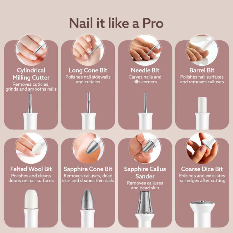 Prima Nail Drill & Polisher – Professional Manicure & Pedicure Tool, 2-in-1