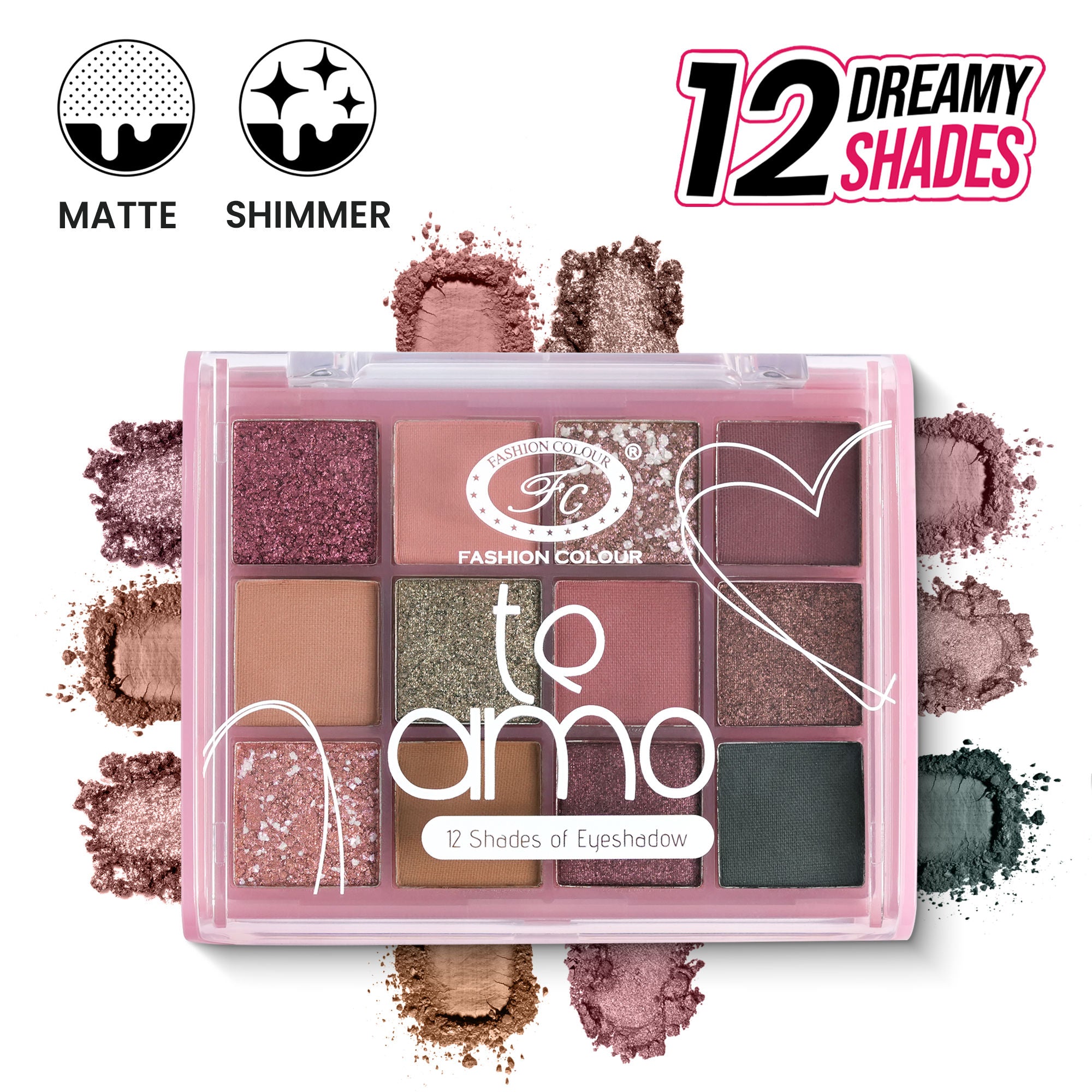 Te Amo 12 Shade Eyeshadow Palette