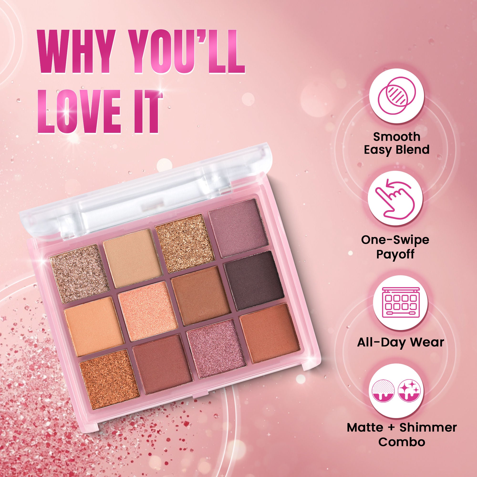 Te Amo 12 Shade Eyeshadow Palette