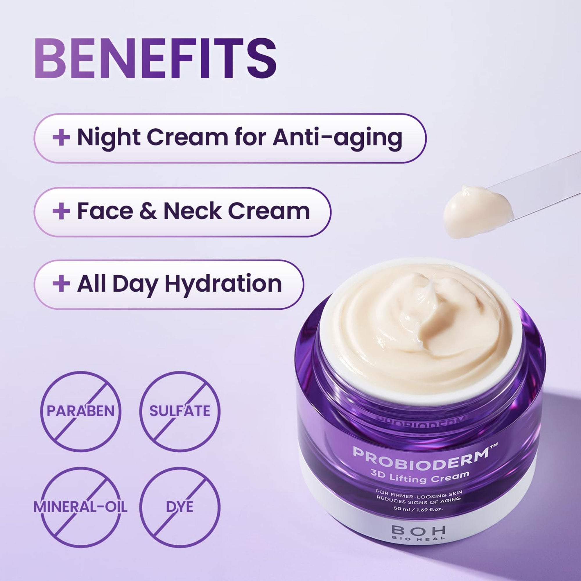 Probioderm 3D Lifting Cream - Advanced Peptide Anti-Aging Korean Night Cream