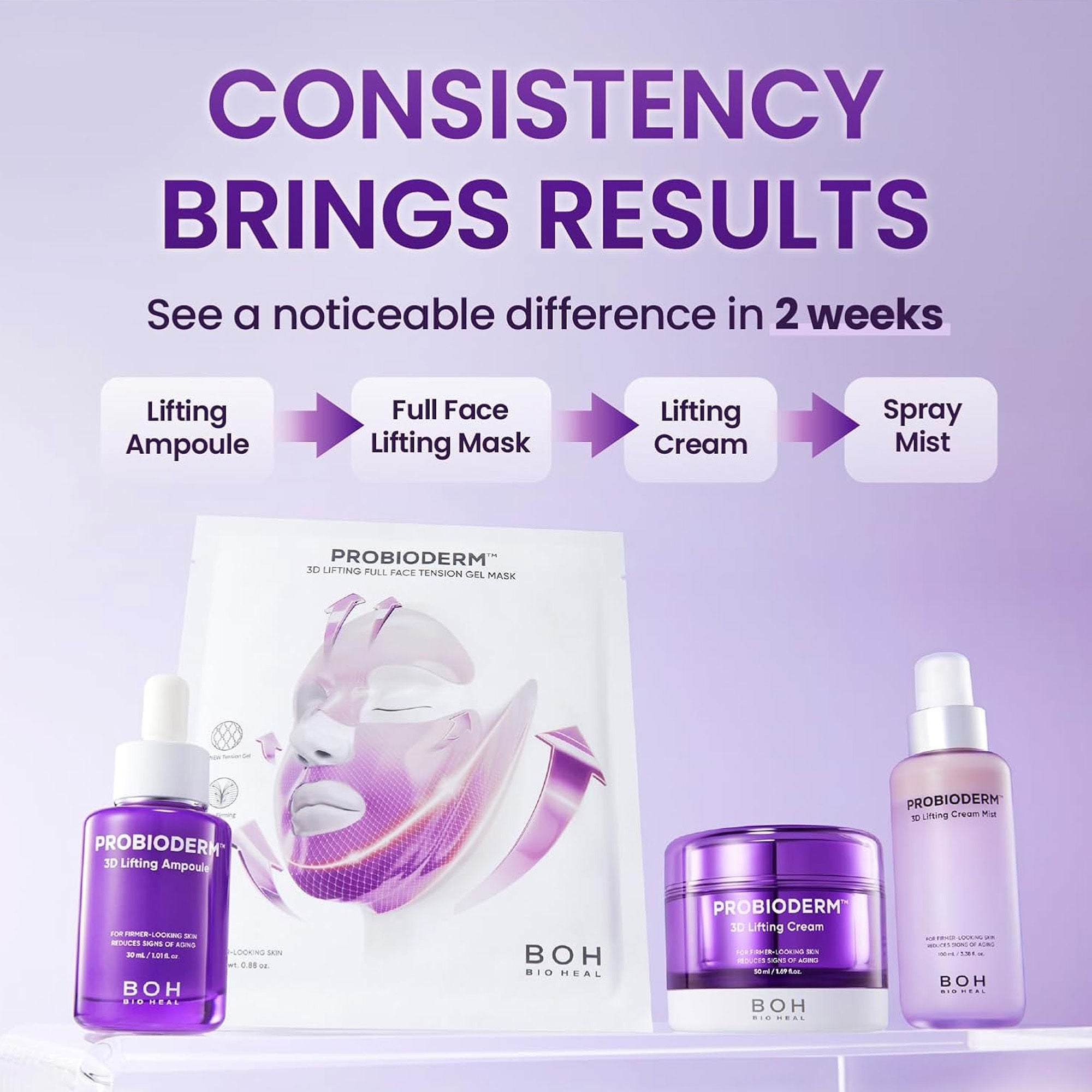 Probioderm 3D Lifting Cream Mist - Firming, Brightening & Hydrating Spray