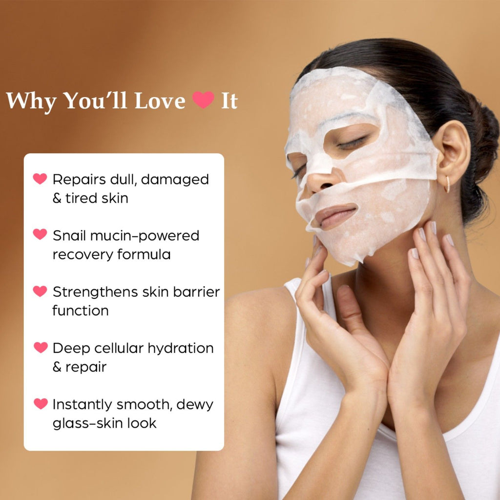 Illuminating Snail Mucin Sheet Mask For Glass Skin Glow