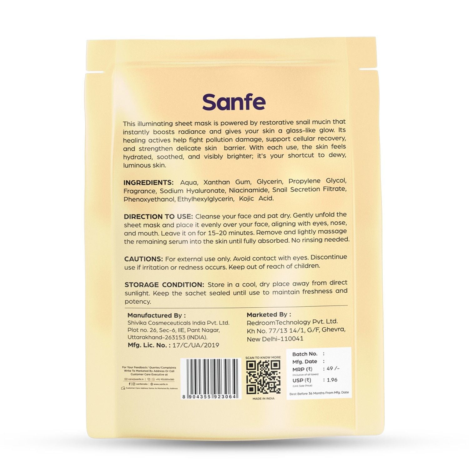 Illuminating Snail Mucin Sheet Mask For Glass Skin Glow