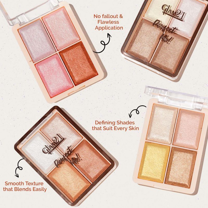 Perfect Me! 4 Shades Highlighter Palette Blusher