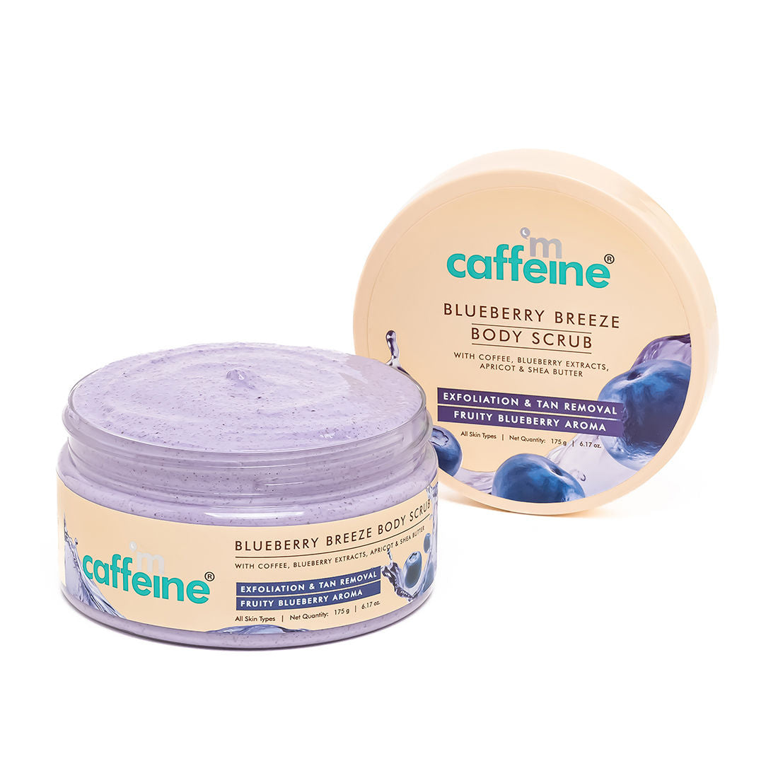 Blueberry Breeze Body Scrub For Glowing Skin, Exfoliates & Removes Tan