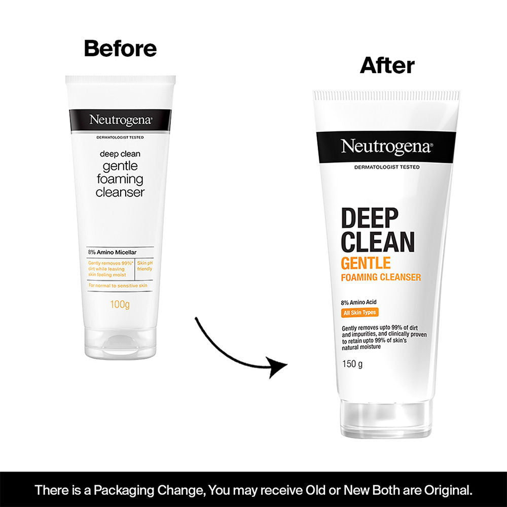 Deep Clean Gentle Foaming Cleanser - Moisturizing Face Wash for Normal to Sensitive Skin