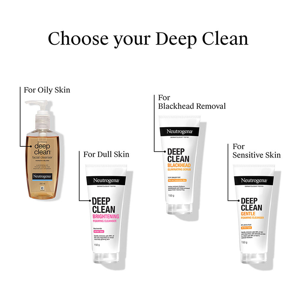 Deep Clean Gentle Foaming Cleanser - Moisturizing Face Wash for Normal to Sensitive Skin