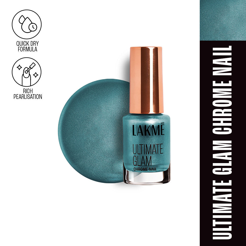 Ultimate Glam Chrome Nail Paint - Ch9 Turquiose